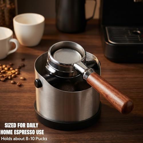 Coffee Grounds Knock Box, Small Stainless Steel Espresso Coffee Knock