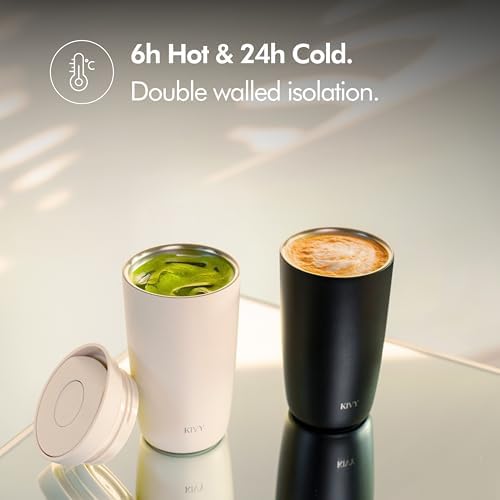 KIVY Travel Coffee Mug Tumbler 12oz - 24h Cold|6h Hot -Leakproof &