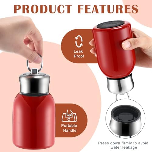 Mifoci 4pcs 10oz Mini Insulated Water Bottle, Small Stainless Steel