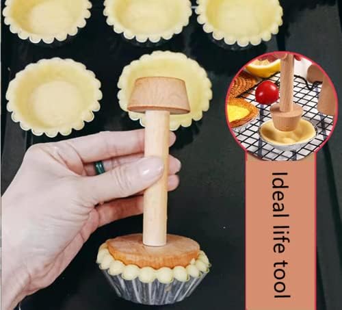Wooden Tart Tamper Set, Double Side Pie Pastry Dough Tamper