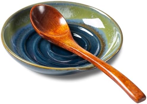 Ceramic Spoon Rest for Stove Top, 5 Inch Spoon Holder for Kitchen
