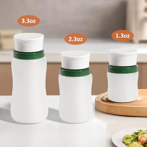 Condiment Squeeze Bottles, 1.3-oz salad dressing container to go, Leak