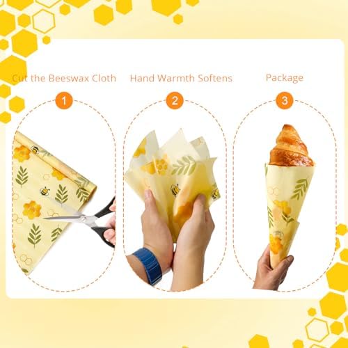 Reusable Beeswax Food Wrap Roll, 13x39 Inches