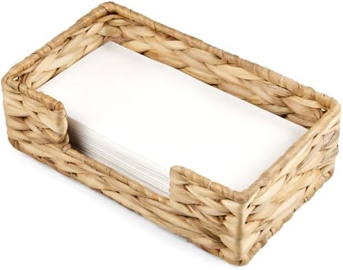 Water Hyacinth Guest Towel Holder Tray for Bathroom