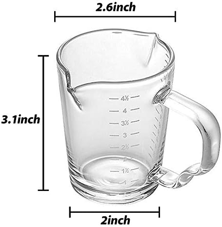 150ml Glass Measuring Cup Double Spouts Espresso Cup Shot Glass