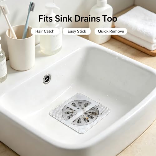 10PACKS Disposable Drain Covers for Shower Filter Patches Hair Catcher