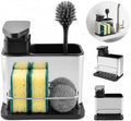 3-in-1 Sink Organizer with Soap Pump, Stainless Steel
