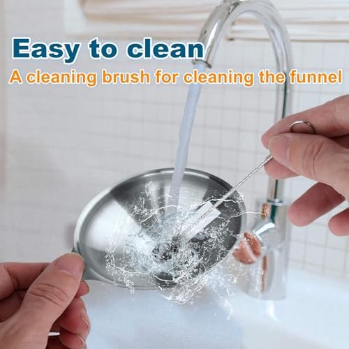3Pcs Stainless Steel Funnel Set (Large/Medium/Small) – Food Grade