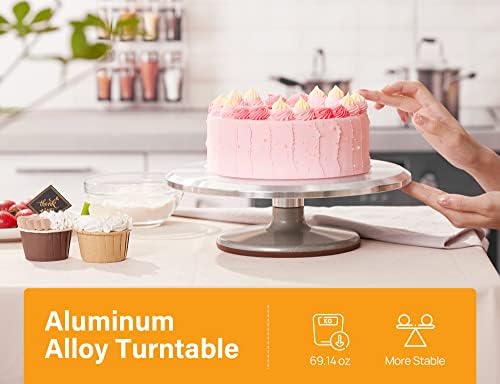 Kootek Aluminum Cake Turntable Decorating Set, 12-Inch