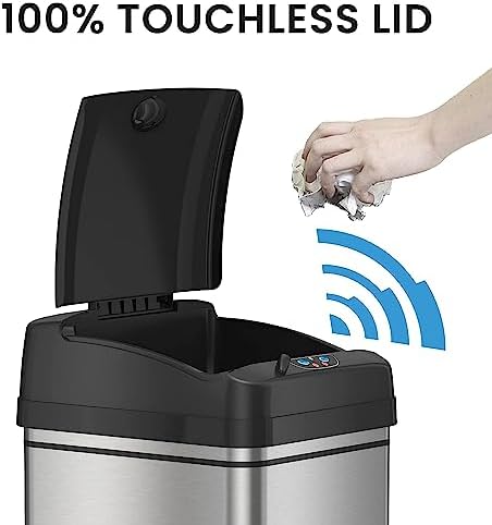 iTouchless 8 Gal Dog-Proof Sensor Trash Can with Lid