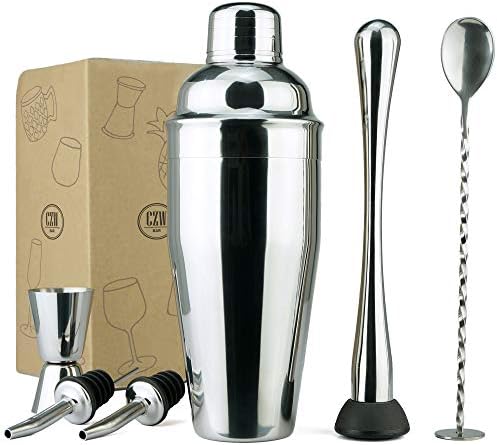 PG Professional Bartender Kit - 6PC Premium Cocktail Stainless Steel