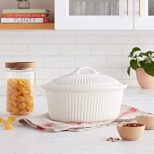 Mikasa Italian Countryside Oval Casserole Dish with Lid, 1.5-Quart