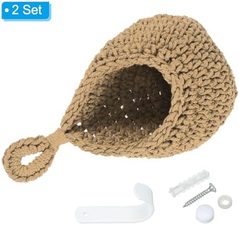 PATIKIL Hanging Fruit Baskets for Kitchen, 2 Pack Small Size Teardrop