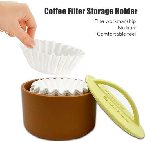 Coffee Filter Holder Reusable Coffee Filter Storage Container with Lid
