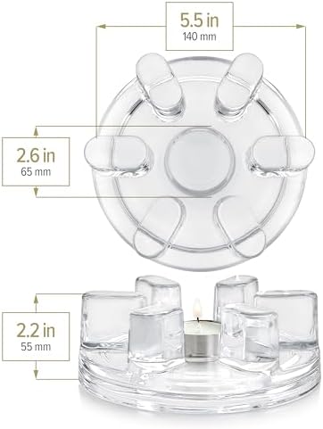 Teabloom Petals Tea Warmer – Elegant Glass Teapot Warmer with Tealight