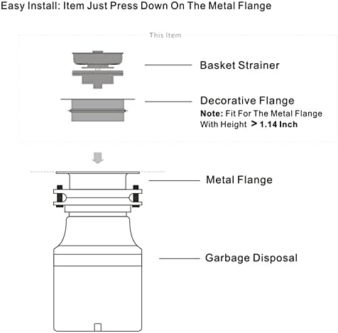 GZILA Garbage Disposal Drain Strainer and Stopper, 3.5 Inch