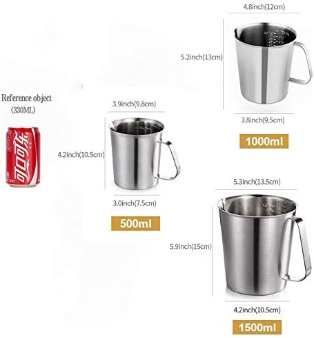 KSENDALO 32Oz/4Cup Stainless Steel Pitcher, 1 Liter Metal Container - Image 7