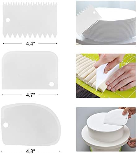 4 Pack Offset Spatula Set for Cake Decorating, Icing and Frosting
