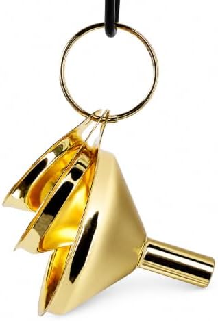 Stainless Steel Funnel, 3 Pack Gold Metal Kitchen Funnel Set, Food