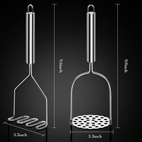 Potato Masher, Stainless Steel Masher for Potatoes, Beans, Berries