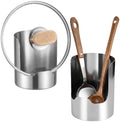 Pot Lid Holder & Spoons Rest, Multi-in-1 Kitchen Utensil Holder