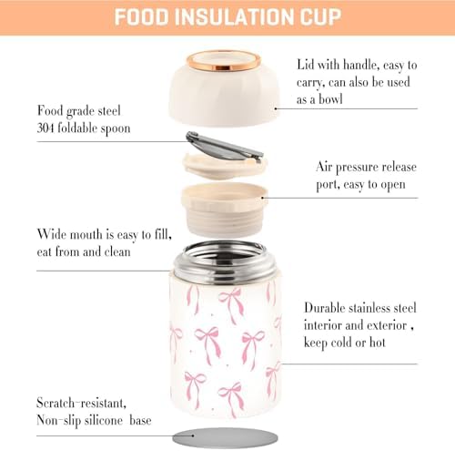 Insulated Food Jar 17 oz Stainless Steel Hot Food Container