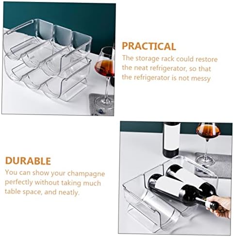 2 Pack Plastic Wine Rack for Bottles, Space Saving Kitchen Storage