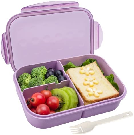 Itopor Bento Lunch Box for Kids & Adults, 1350ml, 3 Compartments