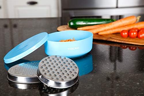 YAKCAM Cheese Grater with Container Bowl, 4-Pc