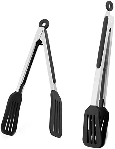 Stainless Steel Cooking Tongs, 9 and 12 Inch
