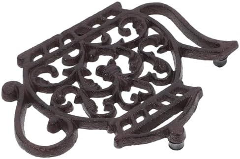 Cast Iron Teapot Shape Trivet, Non-Slip Heat Resistant Dish Pad