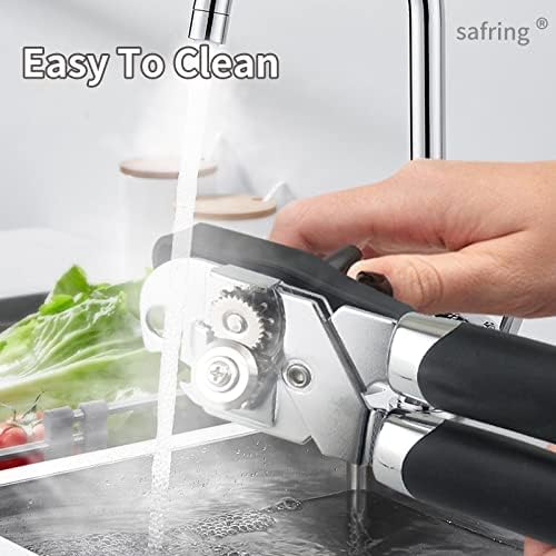 Safring Can Opener Manual, Handheld Strong Heavy Duty Stainless Steel