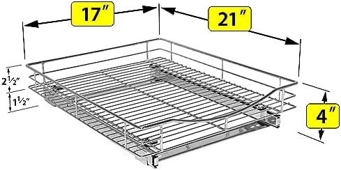 LYNK PROFESSIONAL® Pull Out Cabinet Organizer, Kitchen Slide Out