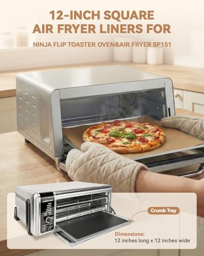 140PCS Air Fryer Liners for Ninja Flip Toaster Oven & Air Fryer SP151