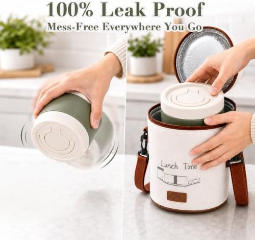 Greentainer Insulated Food Jar - Set of 2 (23oz + 16oz), Stainless