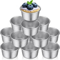 Geiserailie 10 Pcs Individual Flan Molds Egg Tart Molds
