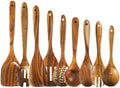9-Piece Teak Wood Utensil Set