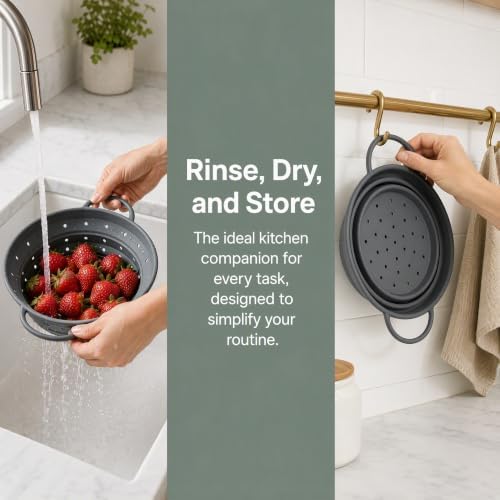 Collapsible Colander, Colander for Kitchen Pasta Drainer