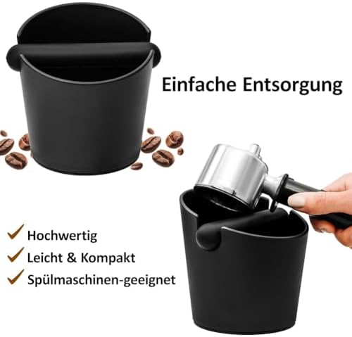 5 Inch Espresso Knock Box,Coffee Knock Box,with Espresso Tamper Mat