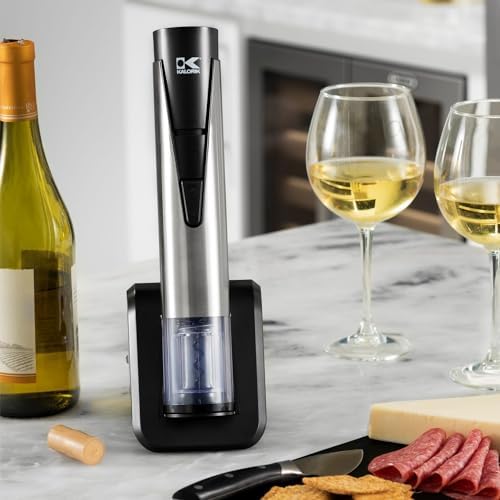 Kalorik Electric Wine Opener and Preserver Includes 2-in-1 Bottle