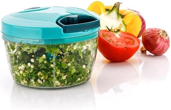 Limoraa Manual Pull String Food Chopper with Transparent Bowl,450ml