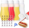 Condiment Squeeze Bottles for Ketchup Hot Sauce Liquids Oil with Caps