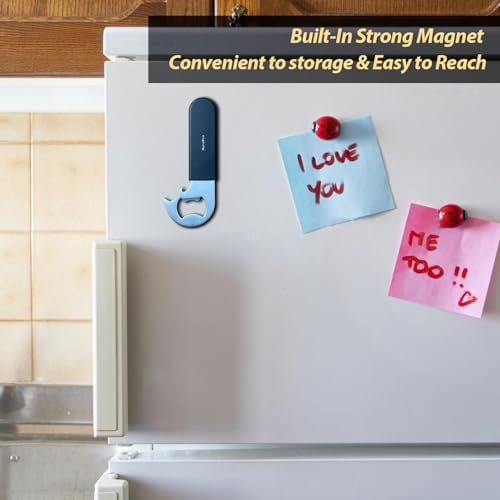 Magnetic 2-IN-1 Ring-Pull Can Opener, Beer Bottle Opener, Manual Can