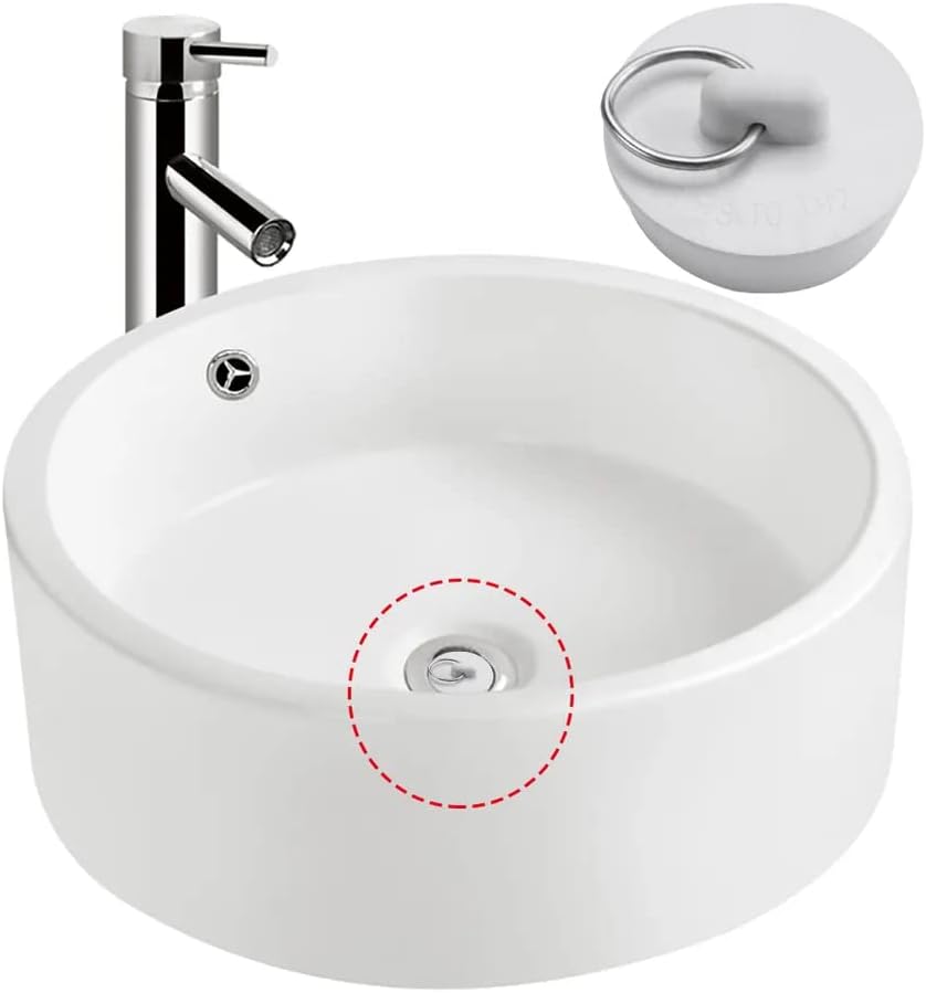 6 Sizes of Sink Stoppers, Bathtub Drain Stopper with Ring Suitable