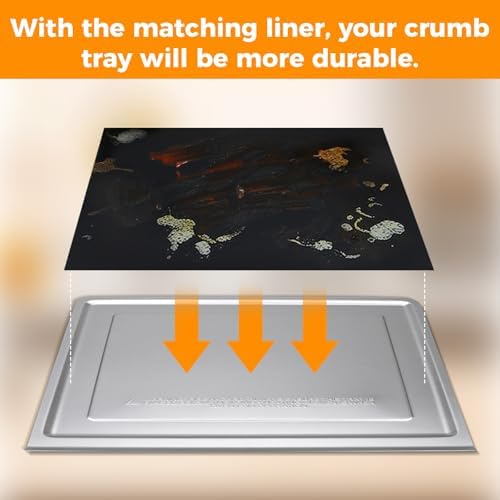 4 Pcs Liners and 1 Pack Replacement Crumb Tray Pan for Ninja DT201