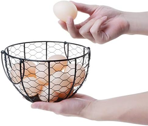 Metal Wire Egg Basket with Cover