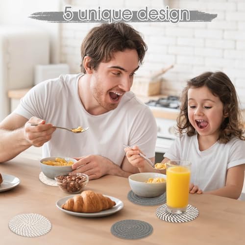 Billbotk 10 Pieces Coasters for Drinks, Absorbent Drink Coasters with