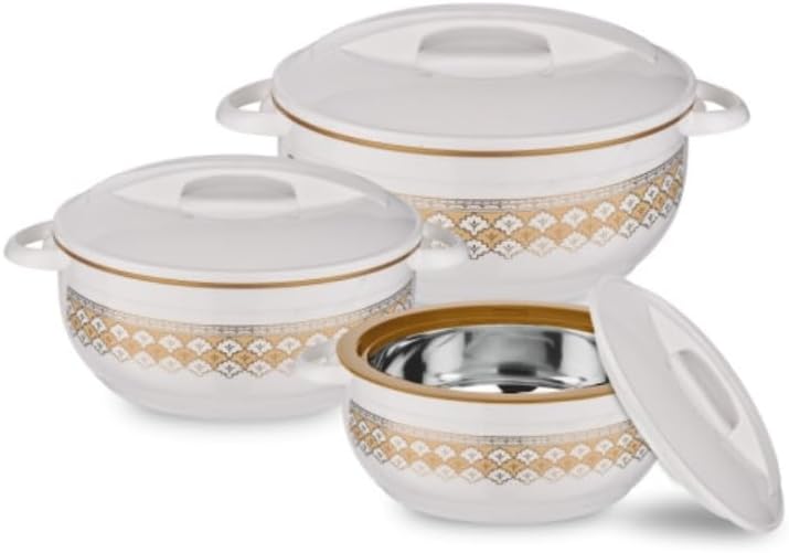 T TABAKH Celebrity King 3-Piece Stainless Steel Casserole Set
