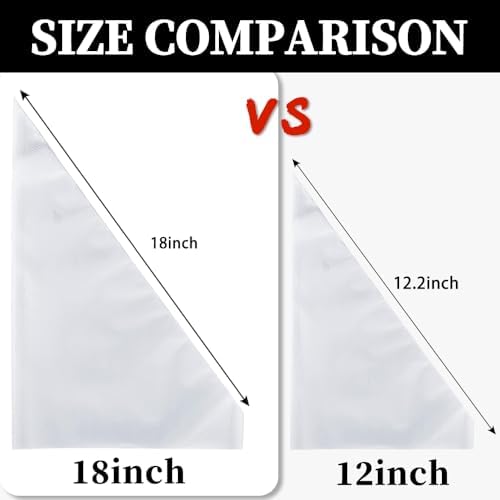 18 Inch Large Piping Bags and Tips Set,100PCS Large Piping Bags with 5