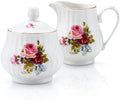 Sugar and Creamer Set - Porcelain Sugar and Creamer Vintage Tea Set